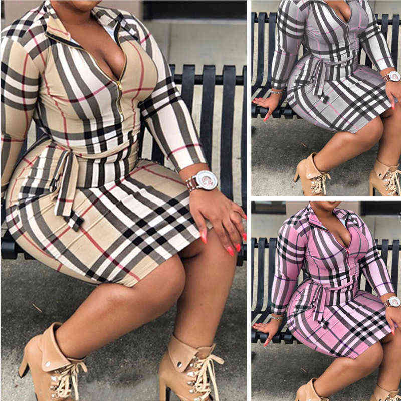 

Casual Dresses Plus Size Women's Plaid Fashion Classic Clothing Big Sizes Dress Slim Plaids Skirt Women Trendy Skirts -5XL, Khaki
