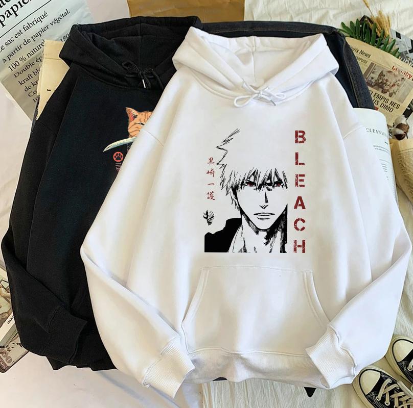 

Men' Hoodies & Sweatshirts Japanese Anime Bleach Funny Cartoon Graphic Men Cat Samurai Kawaii Vintage Sweatshirt Hip Hop Streetwear Hoody M, Baih