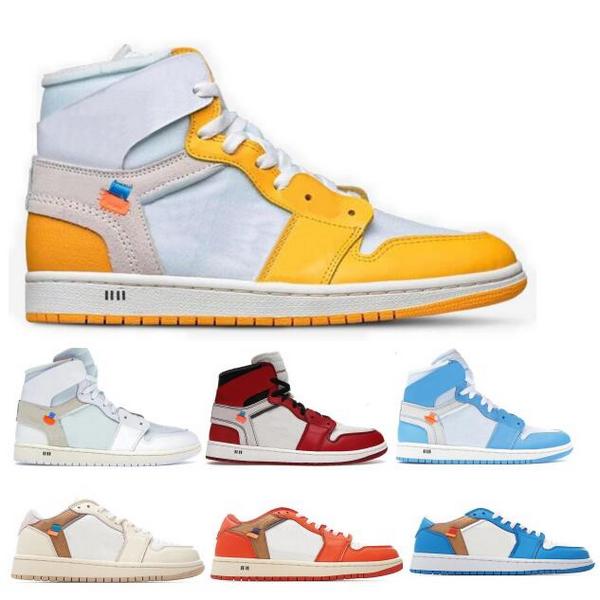

Jumpman Basketball Shoes Off 1 1s Sneakers High Low Top Og University Blue Chicago Yellow Unc Orange Lace 2023 Mens Women Designer Trainers Size 36 - 46, Red