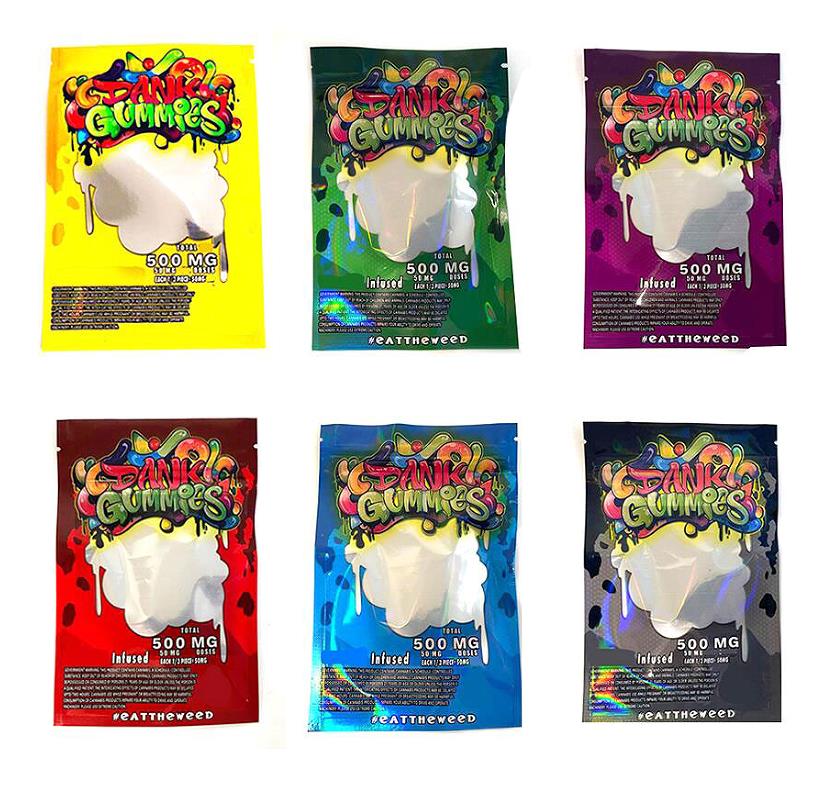 

dank gummies Coo kie bag wet plastic edibles so ur candy package Packaging Worms 500 mg edible bear cube Packing wholesale