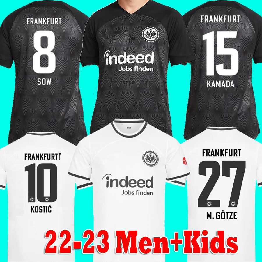 

22 23 Eintracht Frankfurt soccer jersey BUDAPEST Home away 2022 2023 SOW Borre KOSTIC HAUGE M.GOTZE 27 football men kids kit KAMADA