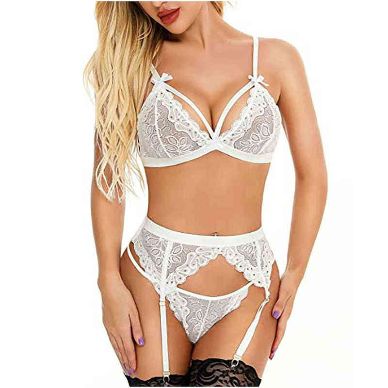 

NXY Sexy Set Women Elegant Fashion Lingerie Lace Gauze Underwear Bodysuit Suit FFT 1126