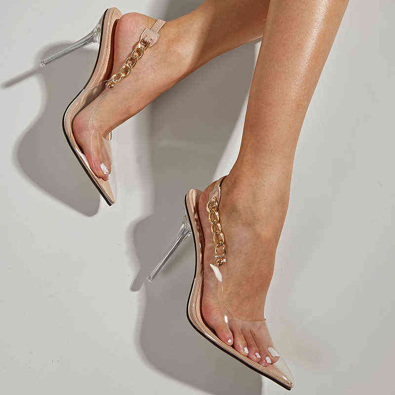 

Designer-Big Size Ladies Sandals Pumps 2022 New High Hooks Be Teen Slides Female Transparent Thin Hooks Shoes Ladies Sandals Pumps, Khaki.