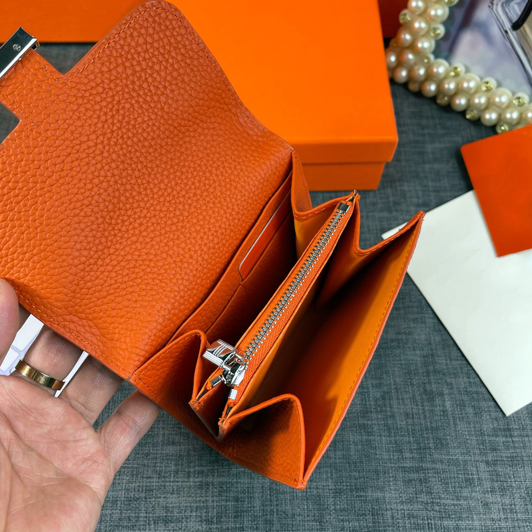 

Top Quality Luxurys Wallets Purse Bag Genuine Leather Fashion Short Fold Wallet Classic Card Holder Coin Purses with Box