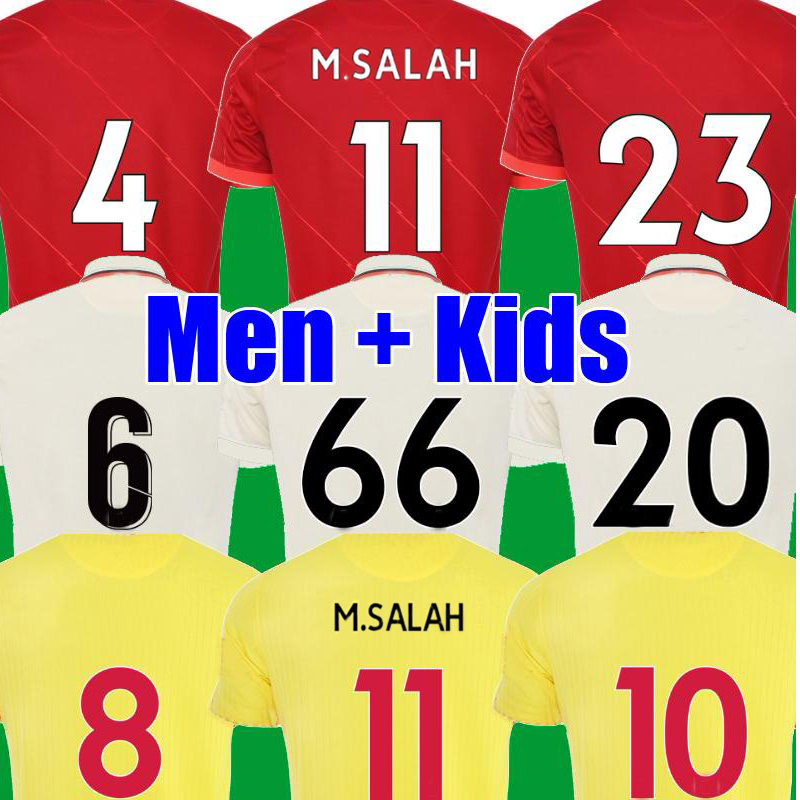 

21 22 season home away 3rd RED YELLOW soccer jerseys 2022 2021 Mohamed FIRMINO Diogo KEITA Luis DIaz football shirts men kids kits uniforms, Men 3rd