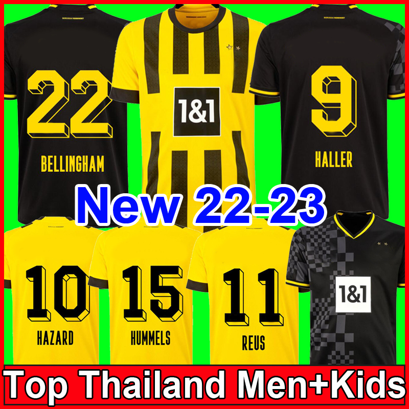 

2022 2023 BELLINGHAM HALLER Dortmund soccer jerseys 22 23 soccer football shirt REUS NEONGELB HUMMELS BRANDT YEYNA men kids kit maillot de foot Uniforms, Kids away