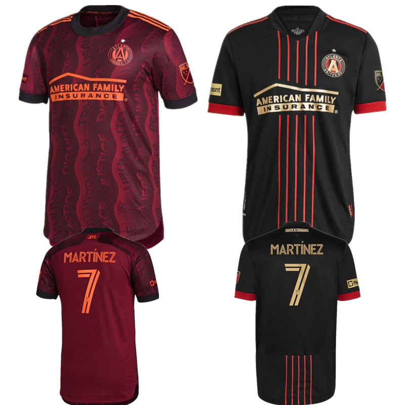 

21 22 mls Atlanta United C Soccer Jerseys 2021 Away Black Maillots de foot MATNEZ BACO ROBINSON DMM Football shirt