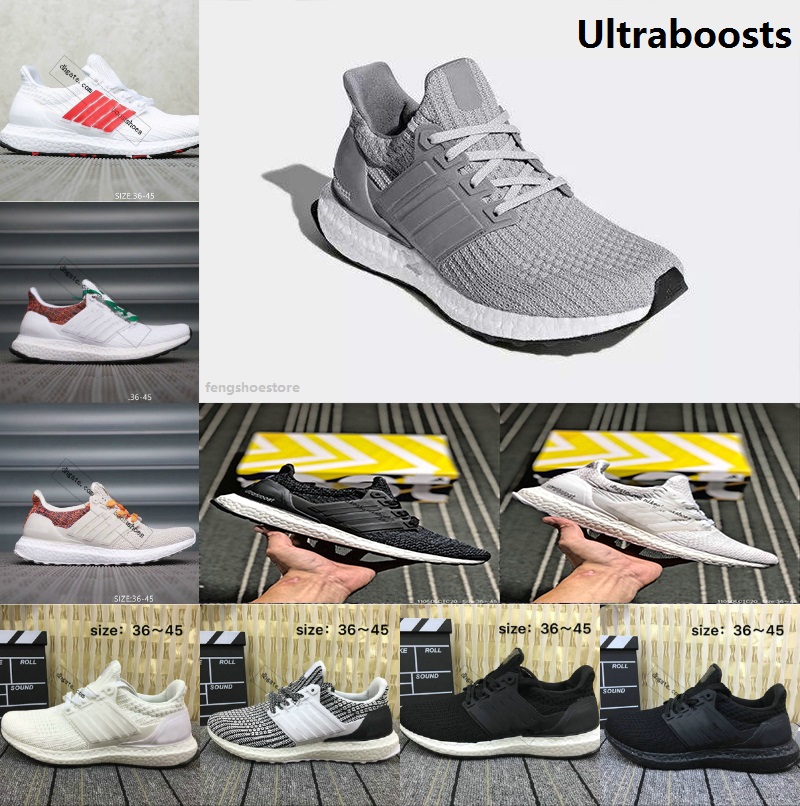 

Ultraboosts Running Shoes Men Women Ultra 4 Triple Black Core White Ash Pearl Solar Grey Orange Global Currency Gold Metallic Run Chaussures, Shoesbox link in store