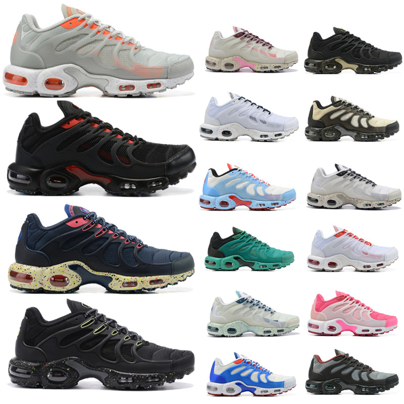 

2022 Novel TN Plus Terrascape Men Running Shoes Male White Flash Crimson White Photon Dust Adult Sports Sneakers Trainers Size:5.5-11 For Sale, Box