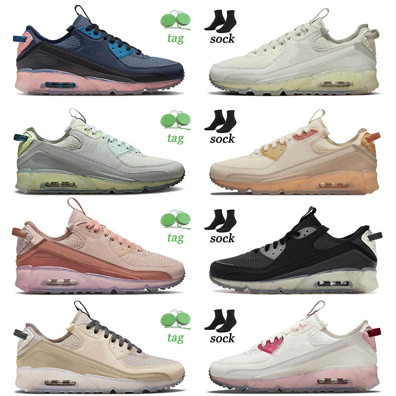 

mens women running shoes 90 Terrascape Light Bone Black Lime Ice Pomegranate Obsidian Fuel Orange Pink Oxford Rattan Sneakers Trainers 40-45, B10 sail sea glass 40-45