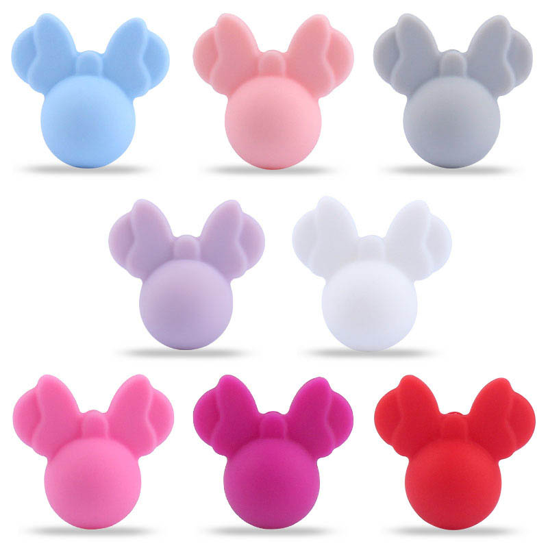 

Pacifier Holders Baby Clips Silicone Teething Beads Gutta-Percha Diy Necklace Bracelet Accessories E2588