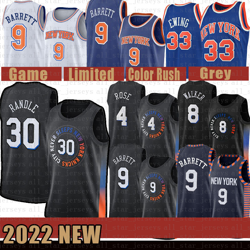 

Basketball Jerseys 4 8 33 RJ Barrett Julius Randle New''York''Knicks''Men 9 30 Derrick Rose Kemba Walker Patrick Ewing 525, Jersey
