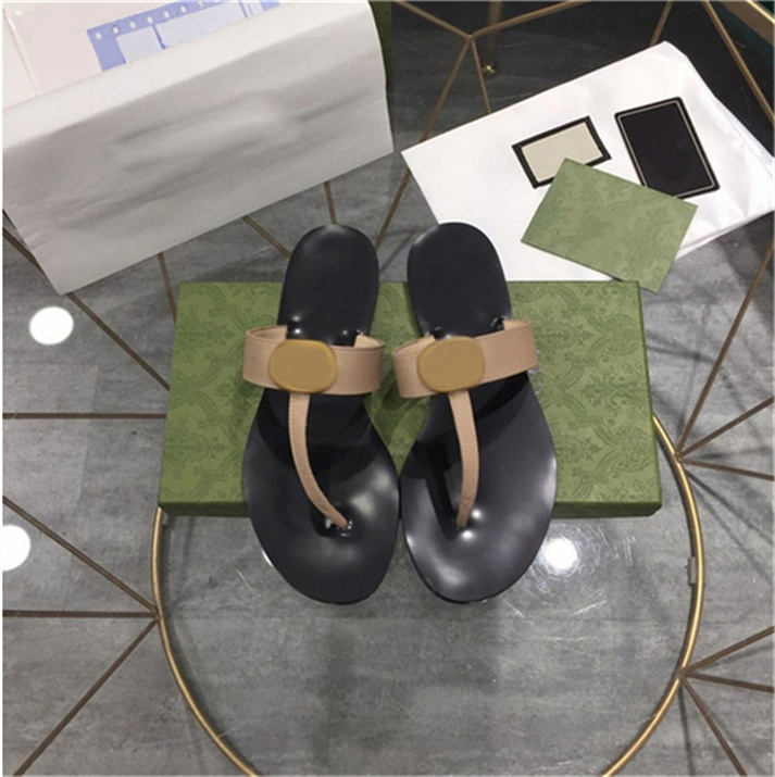 

2022 Slipper Designer Slide Summer sandals Fashion Men Beach Indoor Flat Flip Flops Leather Lady Women Shoes Ladies Slippers Size 35-42, Color