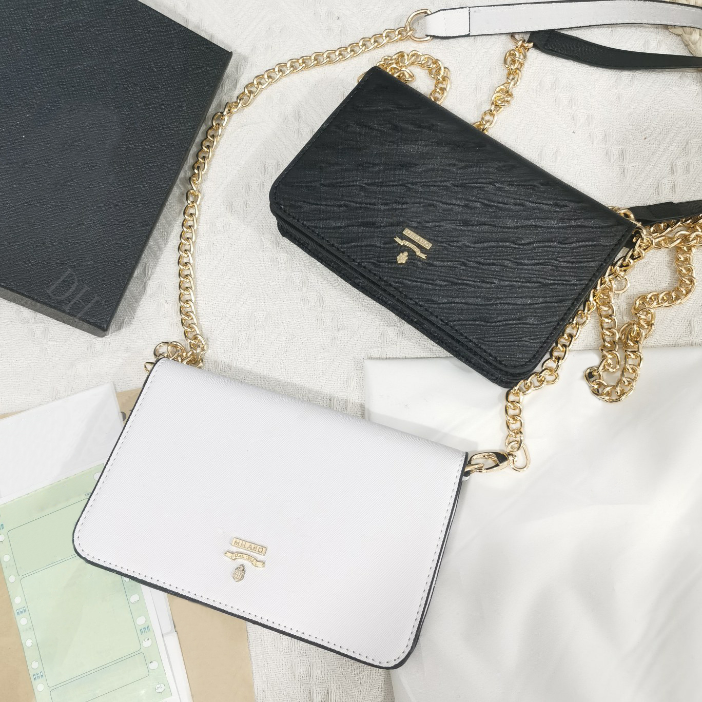 

Milano Luxury Designer Bags Shoulder Chain Messenger Handbags Letter Plain Flaps Famous Hasp Crossbody Simple Style Cool Women Lady Fashion Coin Purse Nice Wallets, Color q