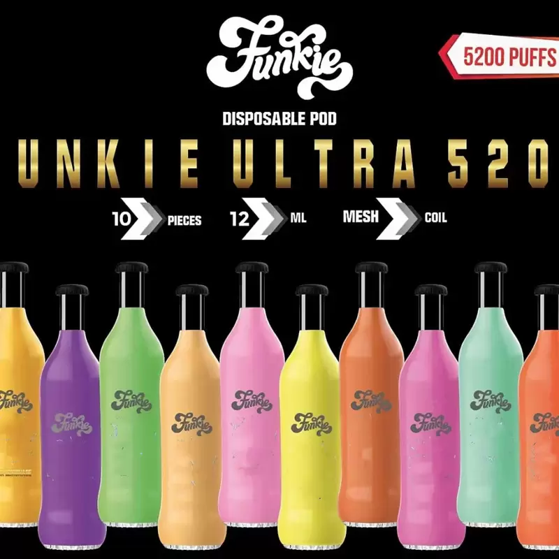 

Original Top sell Funkie Ultra Disposable E cigarettes pods device Prefilled Mesh Coil Pod 5200puffs rechargeable battery Vaporizers king box 5200 hits