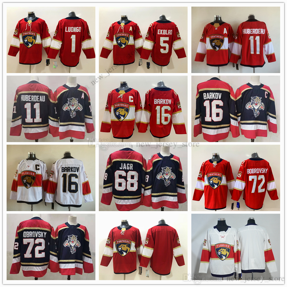 

Movie College Ice Hockey Wears Jerseys Stitched 16AleksanderBarkov 11JonathanHuberdeau 72SergeiBobrovsky 1RobertoLuongo 5AaronEkblad 68JaromirJagr Jersey, As picture
