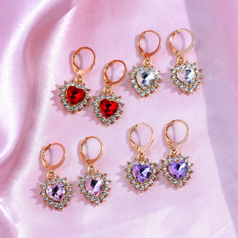 

Dangle & Chandelier Caraquet Classic Design Crystal Heart Drop Earring For Women High Quality Rhinestone Romantic Timeless GiftDangle Chande