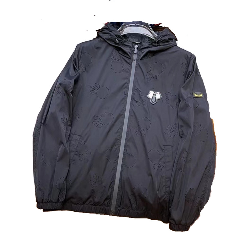 

Men's Jacket Thin Coat Hooded Windbreaker Sunscreen Clothing Outdoor Breathable Embroidery Hollow Men And Women Ultra Thin Black White Designer Brand M-5XL