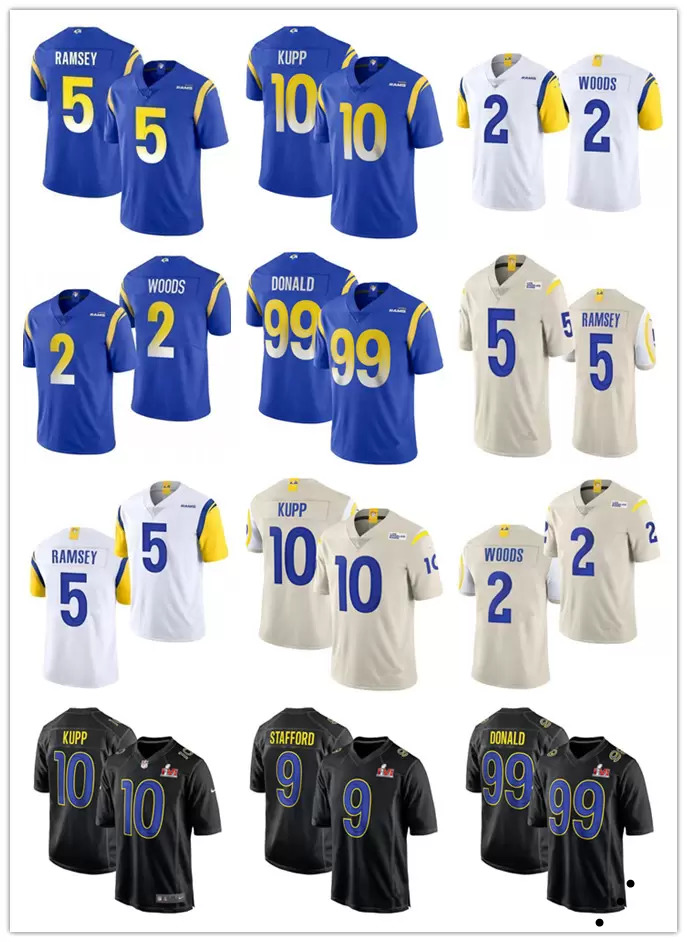 

Men women youth Los Angeles''Rams''jersey 3 Odell Beckham Jr. 40 Von Miller 99 Aaron Donald 9 Matthew Stafford 10 Cooper Kupp Football Jerseys, Color