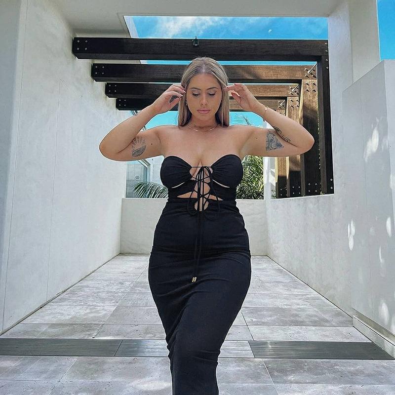 

Casual Dresses Summer Dress Women 2022 Gala Black Bodycon Long Sexy Evening Party Elegant Slip Vintage Clothes Bandage PolyesterCasual