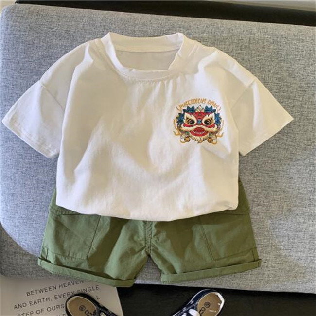 Enfants bébé garçon ensemble de vêtements mignon dessin animé été t-shirt short costume pour enfants tenue 1 2 3 4 ans