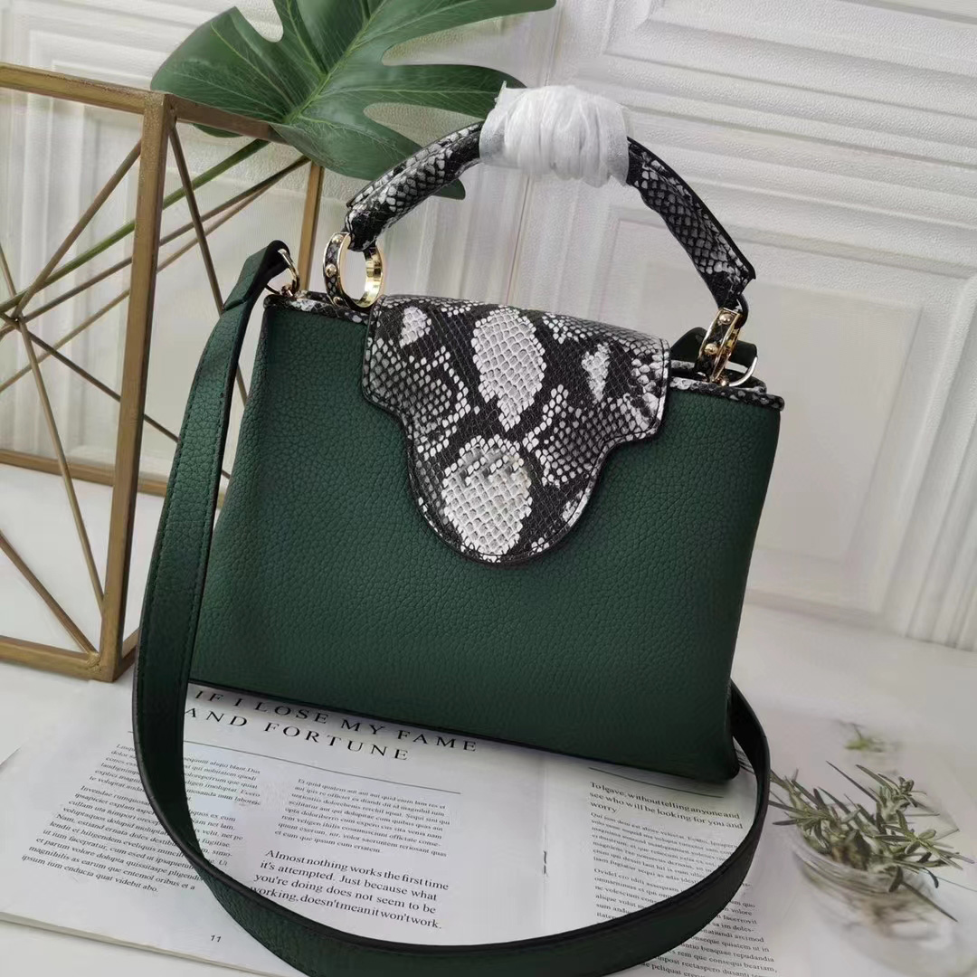 

Designer tote bag fashion practical large capacity solid color cross-body shoulder bag tote bag ladies coin purse cross-body casual square wallet, 519#fruit green