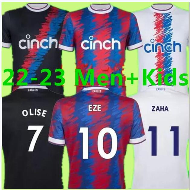 

Crystal 22/23 Palace Soccer Jerseys Zaha MILIVOJEVIC SAKHO BENTEKE MATETA EZE McARTHUR CPFC 2022 2023 EAGLES men kids Kits sock Full sets Football Shirt