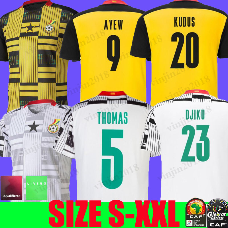 

21 22 Ghana Soccer Jerseys THOMAS 2021 2022 Home away SCHLUPP KUDUS J.Ayew Caleb Ekuban Samuel Owusu Shirt AIDOO JR. Afena Amartey baba national team Football uniforms