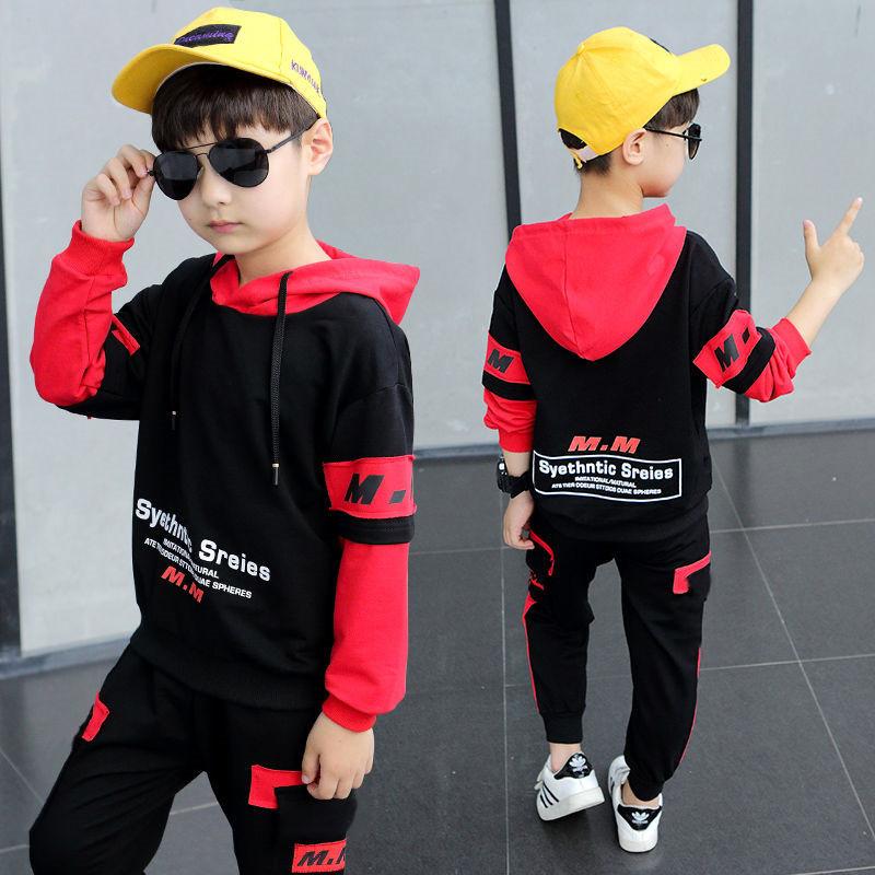 

Clothing Sets ZWF547 Children's Sports Suits Clothes Boys Autumn Casual Letter Hooded Sweater Kids Teenage For 3-10 Year Old, Yellow sets