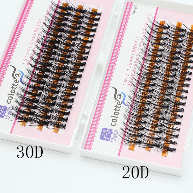 Faux cils en gros de luxe épais extension de cluster 3d volume russe greffant faux 20d 30d vision du vison bunche ciliasfalse