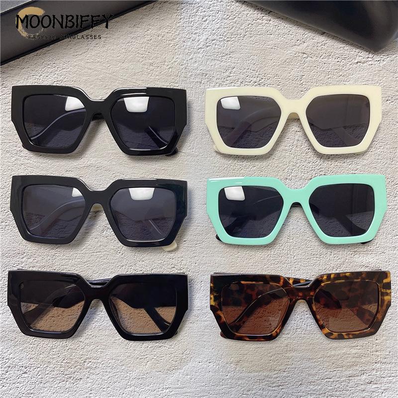 

Sunglasses Retro Oversized Square Women Fashion Brand Designer Eyewear Big Shades Trendy Wearing Glasses Men Sun UV400Sunglasses