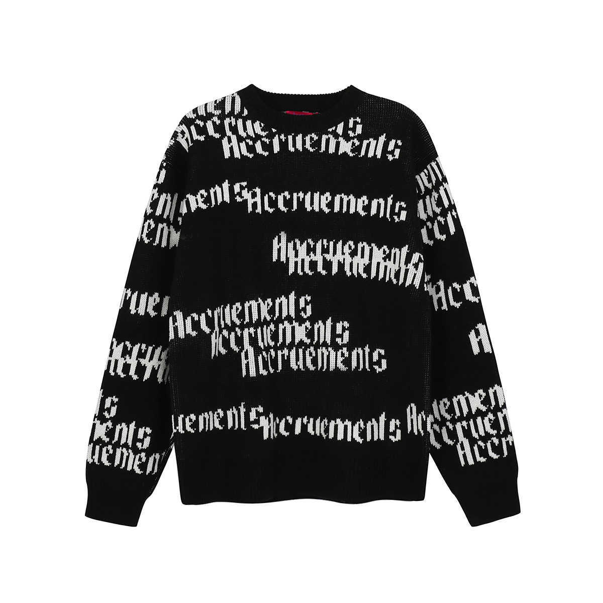 

Men's Sweaters Notabsent Guochao ferry same bullet screen round neck warm minority high street sweater, White