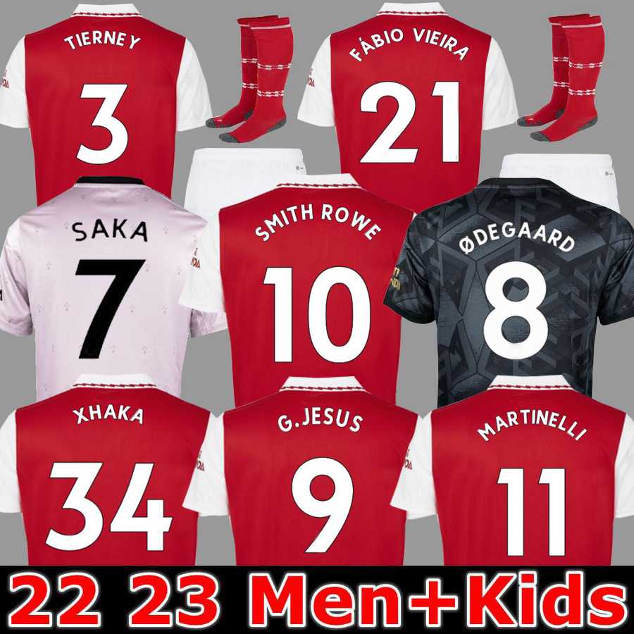 

22 23 G.JESUS SMITH ROWE PEPE SAKA soccer jerseys Fans Player version THOMAS MARTINELLI TIERNEY 2022 2023 football shirt Men Kids ODEGAARD SAMBI FABIO VIEIRA Nketiah, 22 23 away aldult