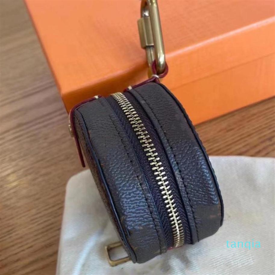 

luxury- Top Design High Quality Leather Alphabet Alloy Coin Holder Keychains Bag for Lover Key Chains Fashion Accessories Supply187V