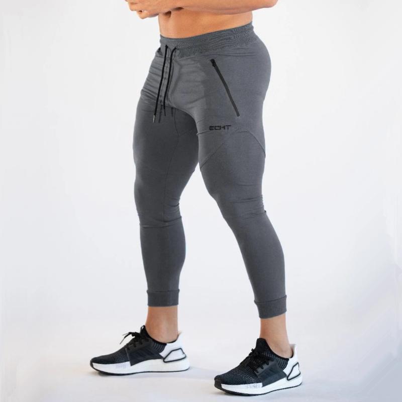 

Men's Pants Joggers Sweatpants Men Casual Skinny Gyms Fitness Bodybuilding Trackpants Male Cotton Trousers Sportswear Pencil, Black