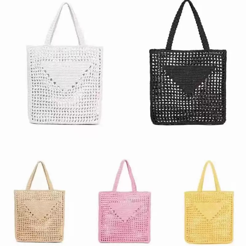 

2022 Hot Ins Designer Brands Hollow Letters Straw Tote Fashion Paper Woven Women Shoulder Bags Summer Beach Handbag Luxury Bag, Vip shing