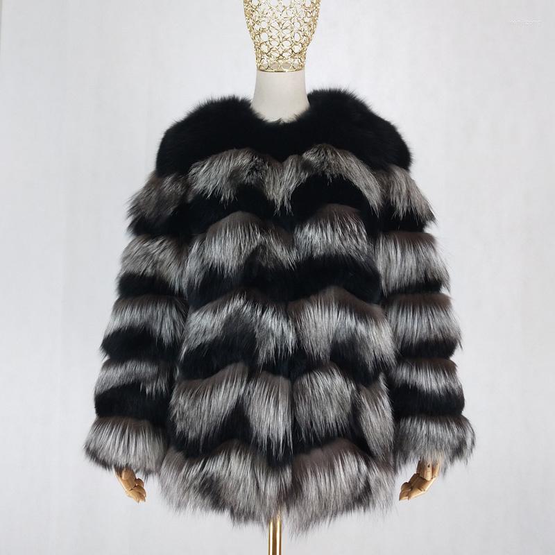 

Women's Fur & Faux Women Winter Coat Jacket Silm Outwear Luxury Natural Real Outerwear Stripe Thick Warm Parka Genuine