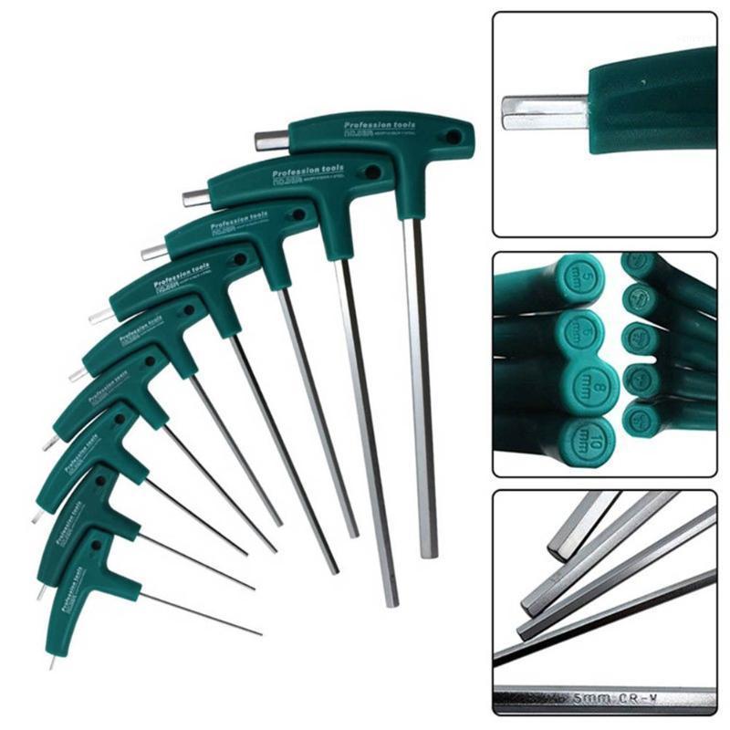 

Hand Tools Hex Socket Screwdriver H1.5mm-10mm 5mm T-Handle Wrench Allen Screws SAL99