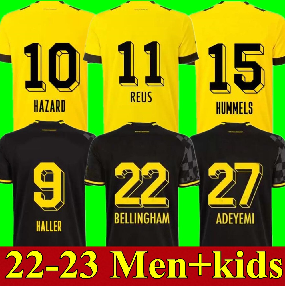 

22 23 DOrtmund bvb soccer jerseys Adeyemi N. Schlotterbeck HALLER REUS BELLINGHAM Gittens SULE HUMMELS REYNA HAZARD BRANDT 2022 2023 football shirts men kids kit, Adult home+patch