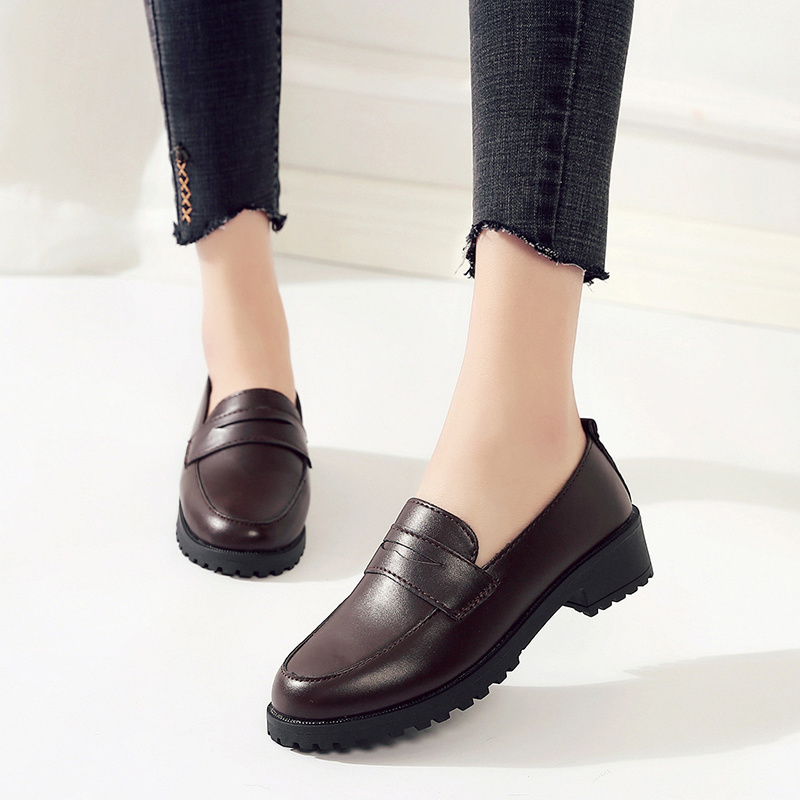 

Japanese School Students Uniform Shoes Uwabaki JK Round Toe Buckle Trap Women Girls Lolita Cosplay Sweet 220714, Matt black