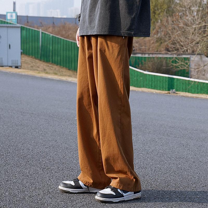 

Men's Pants Men Harajuku Brown Cargo 2022 Baggy Joggers Wide Leg Sweat Vintage Korean Fashion Cotton PantsMen's Naom22, Black