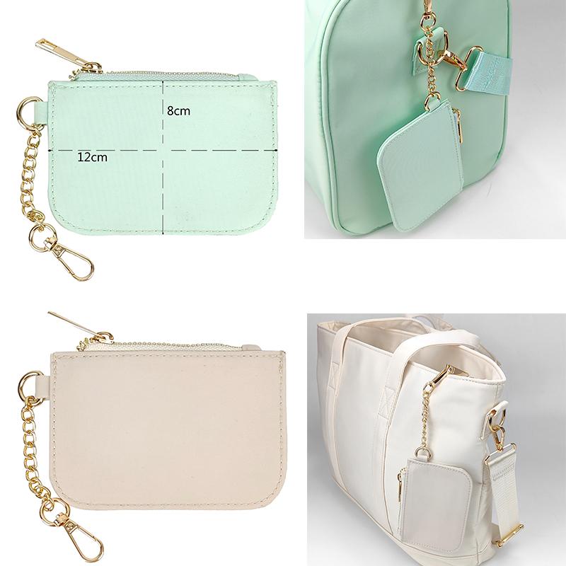 

Cosmetic Bags & Cases Nylon Waterproof Coin Purse ID Holder Wallet Portable Key Card Case Pouch Outdoor Sports Zipper Pack Multifunctional B, White