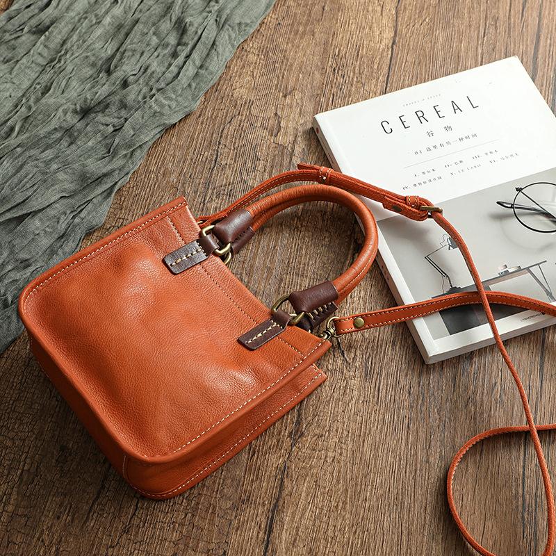 

Evening Bags Johnature Handmade Genuine Leather 2022 Autumn Women Bag Vintage Real Cowhide Handbag Versatile Small Shoulder, Black