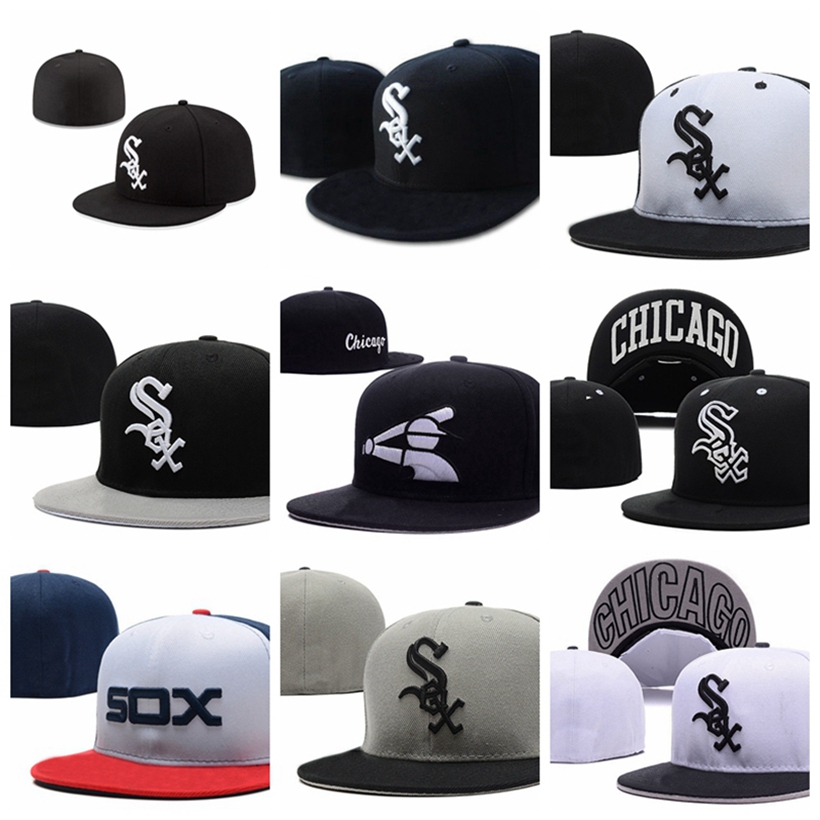 

Newest 13 styles White Sox Baseball caps Brand new Casquettes chapeus men women pop hip hop sports Fitted Hats