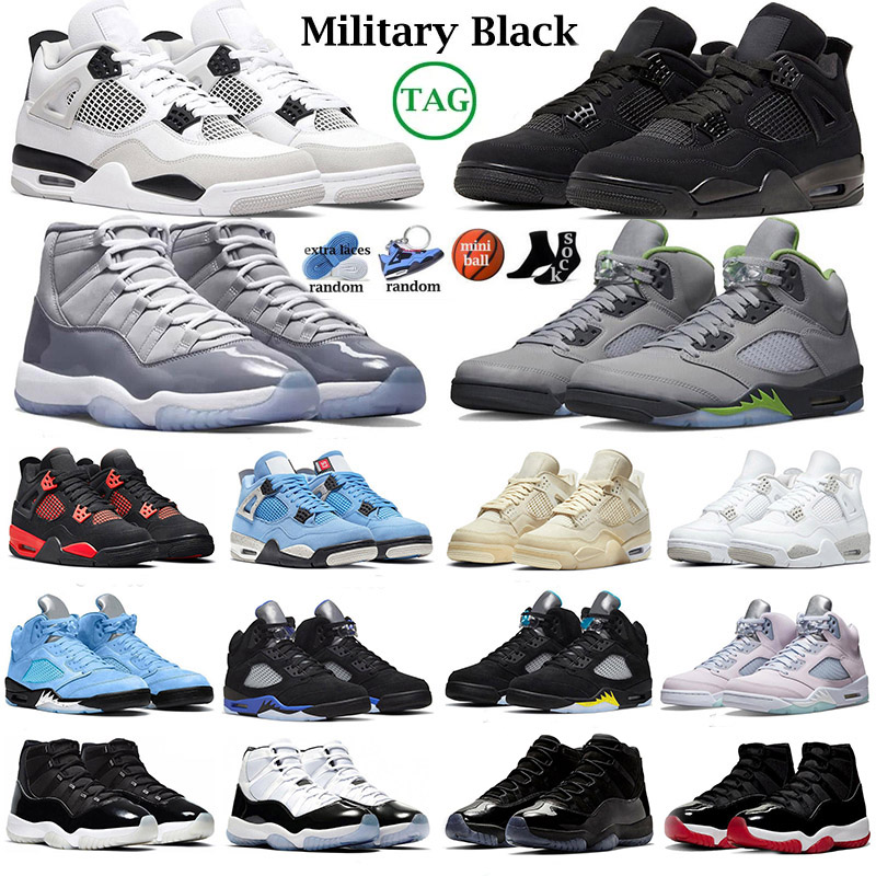 

4s 5s 11s basketball shoes for men women 4 Military Black Cat Red Thunder White Oreo 5 unc recer blue 11 cool grey bred concord cherry sports sneakers, 35