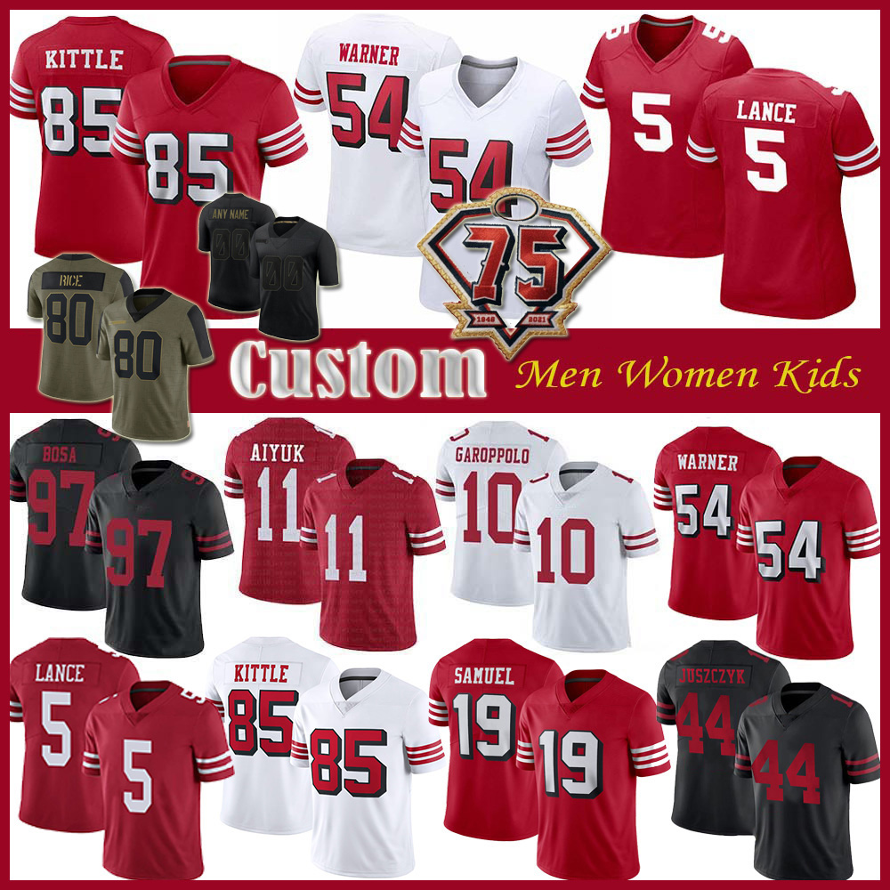

Jersey San Francisco''49ers''George Kittle Deebo Samuel Men Football Jimmy Garoppolo Trey Lance Nick Bosa Fred Warner Colin Kaepernick Jer, Shown