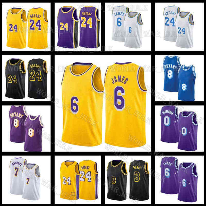 

6 23 LeBron Los Angeles''Lakers''Kobe''Basketball Jersey Bryant James Davis