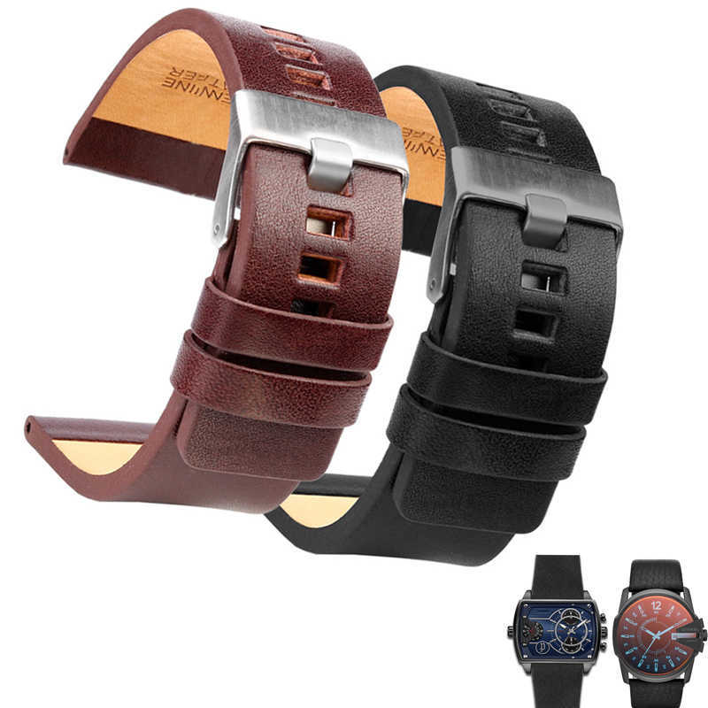 

22MM 24MM 26MM 27MM 28MM 30MM 32MM Leather Watch Strap For Diesel DZ4344 4323 1657 Watchband Men's Watch Wrist Bands Bracelet