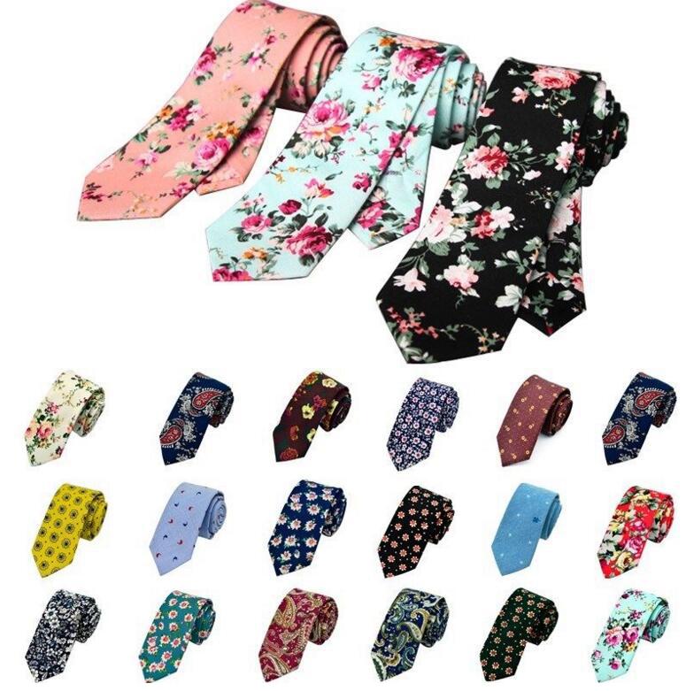 

Mens Tie Wedding New Fashion Party Floral Cotton Skinny Necktie Neckwear Skinny Ties Casual Narrow Cotton Neckties sy222