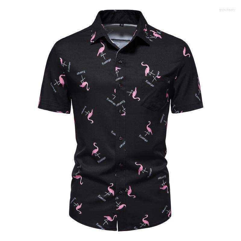 

Men's Dress Shirts Men's Short Sleeve Personality Print Turn-down Collar Multi Style Outdoor Daily Meeting Formal ShirtMen's Quin22, Dc09-white